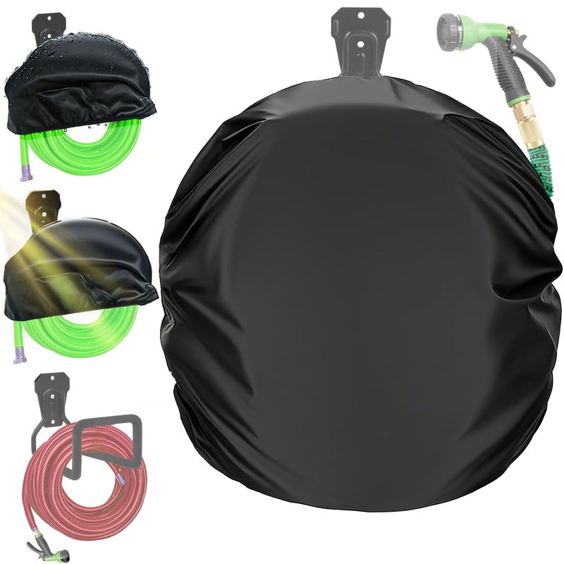 KUAINICE Garden Wall Hose Hanger Cover, for Garden Hose 5/8 in. x 50 -100ft, Protect Your Garden Hose and prolong its Life, Waterproof,Sun-Proof,Dustproof, Oxford spun cloth, double-sided material - Image 1
